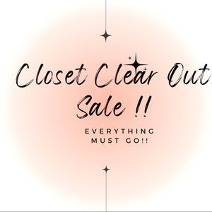 Closet Clear Out Sale Happening Now !!